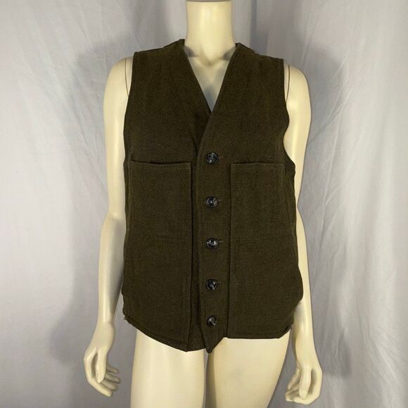 Vintage Filson Mackinaw Wool Vest Made in USA 100% Virgin Wool Hunting Outdoor W - Picture 5 of 13